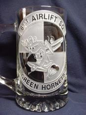 Green Hornets custom sandblasted mug